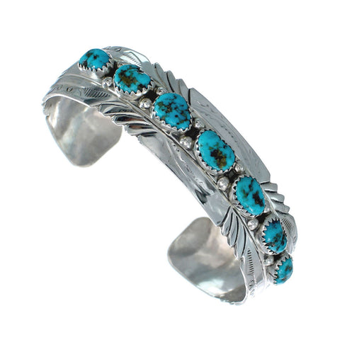 Native American Navajo Turquoise Sterling Silver Cuff Bracelet NN20174